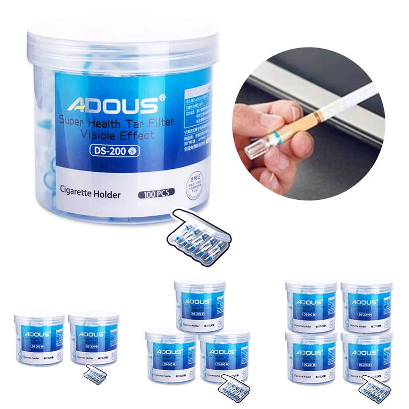 

100-400PCS Disposable Cigarette Holder Mouthpiece Abandoned Cigarette Filter Tip Tobacco Tar Filtration Cleaning Holder Men Gift