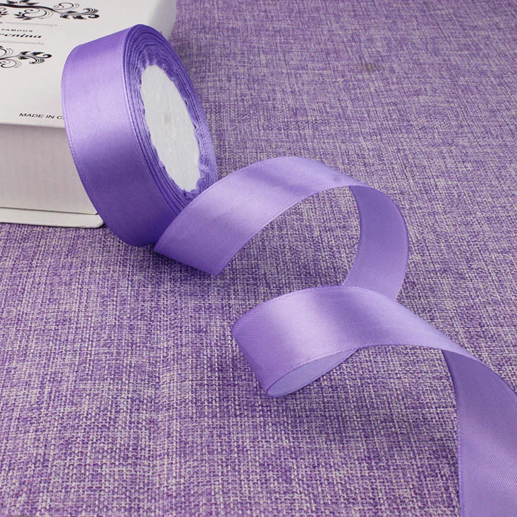 Шелковые атласные ленты 2 см золотые серебряные белые черные фиолетовые желтые