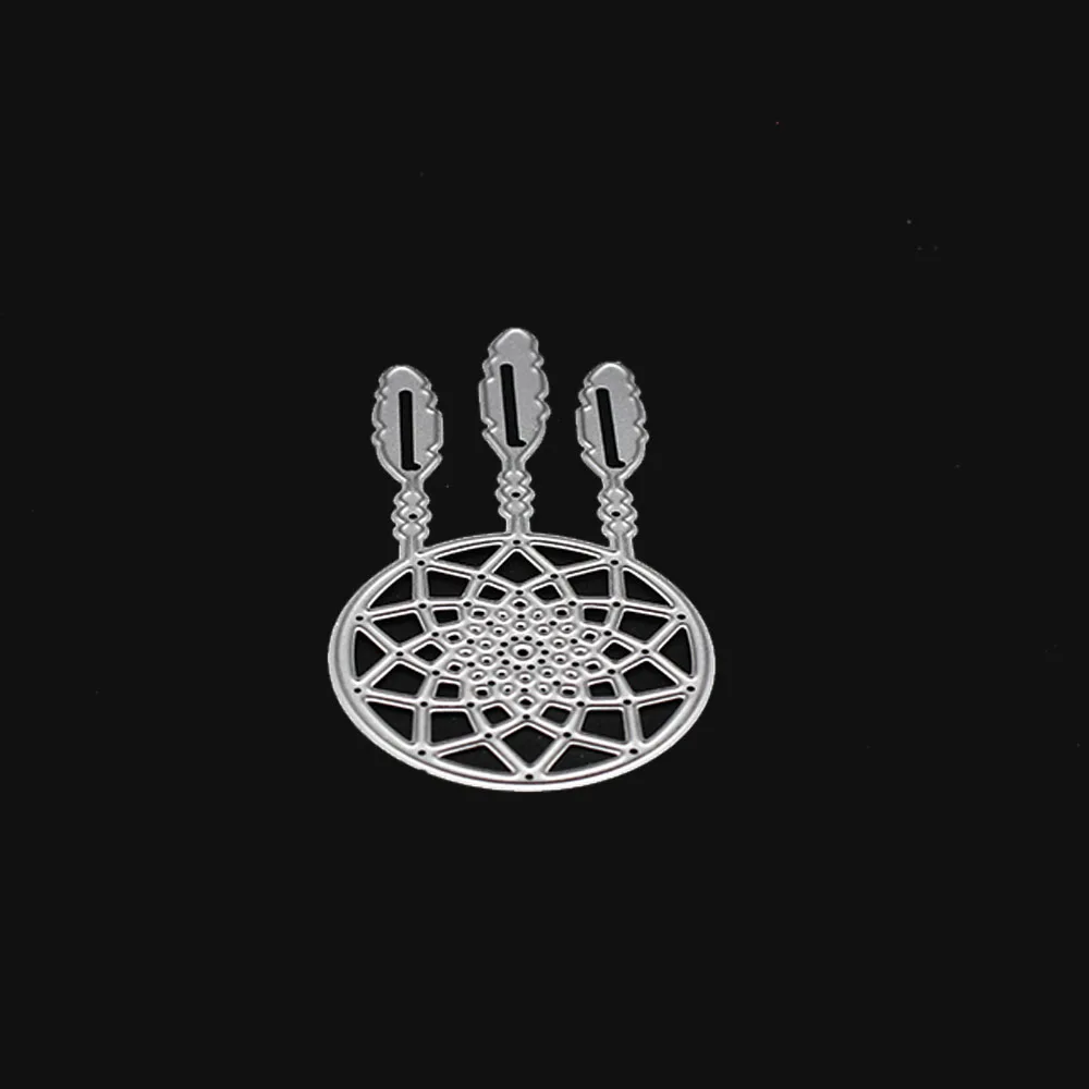 2020 Новый 3 листа кулон в виде Ловца снов тисненый нож|Вырубные штампы| |