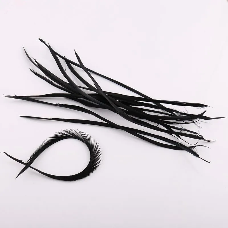 50 шт./лот наращивание волос черного цвета одноцветные турецкие гусиные перышки