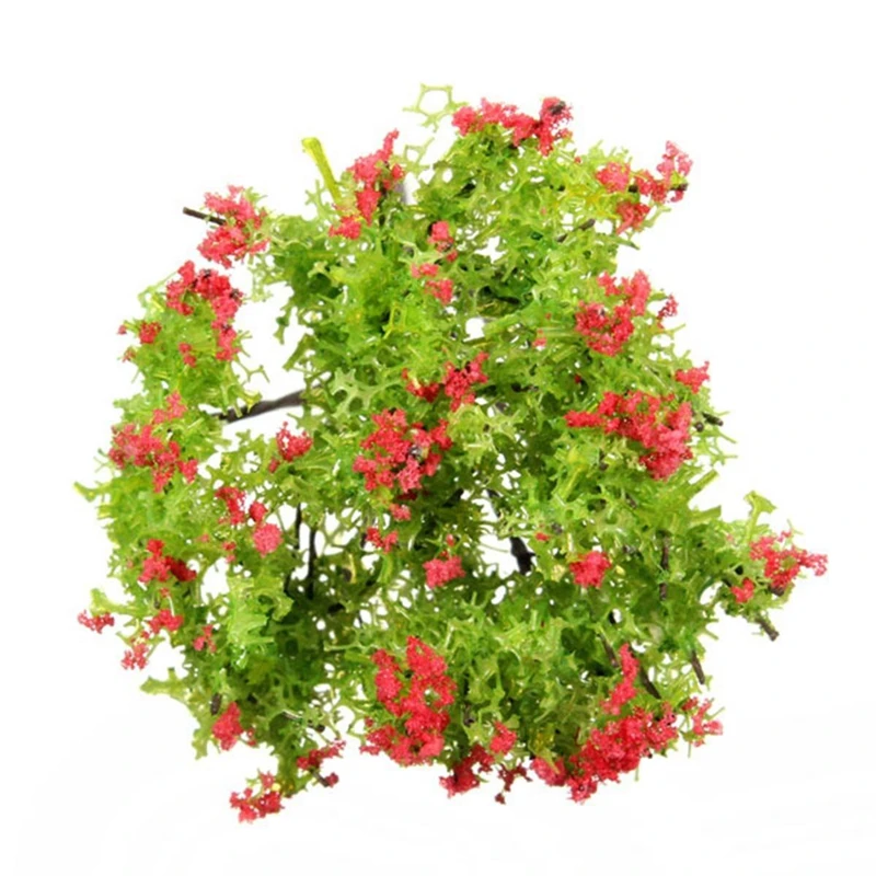 Миниатюрный Кукольный домик с листьями сафлора Искусственный мох бонсай мини