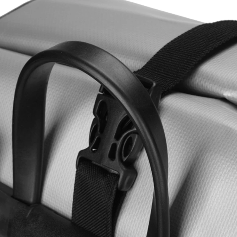 

B-Soul 2Pcs Waterproof Bicycle Pannier Bag Large Capacity Mtb Bike Cycling Rear Rack Seat Bags - Gray & Red