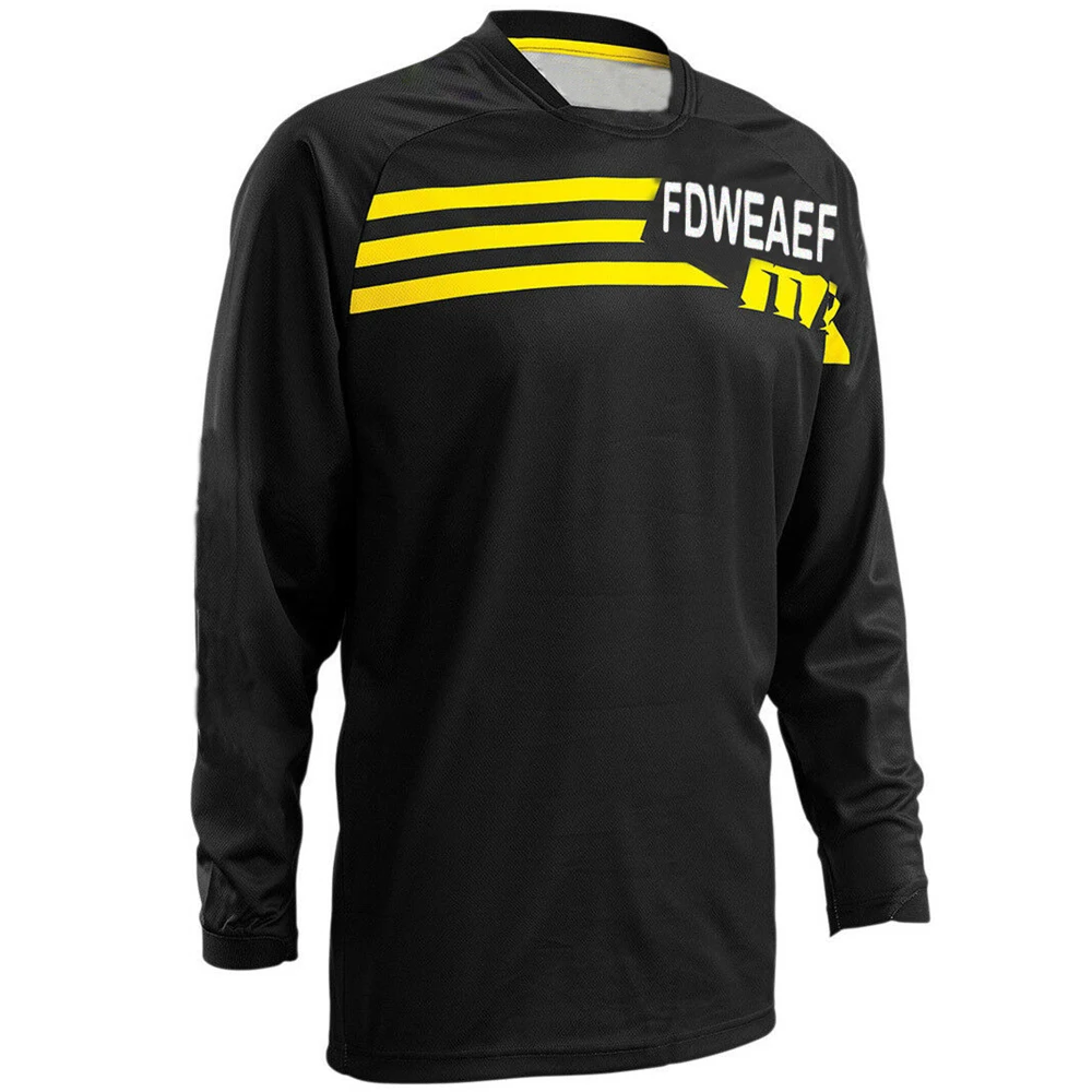 

2020 Cycling Jersey FDWEAEF Men's Mountain Bike Motocross Jersey Long Sleeve BMX DH T-Shirt Downhill Tops Sports Racing