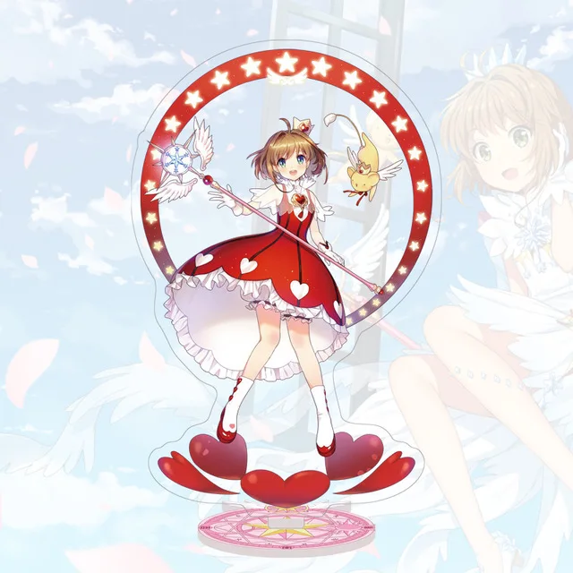 as pictured Аниме Cardcaptor искатель карт Sakura Li Shaoran прозрачная карта акриловая подставка фигурка настольное украшение Коллекция Модель игрушки Косплей Кукла - Цвет: as pictured