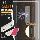 Магнитный Невидимый дверной ограничитель, дверной ограничитель без отверстий, Магнитная защелка для закрытия двери шкафа, фурнитура, 1 комплект