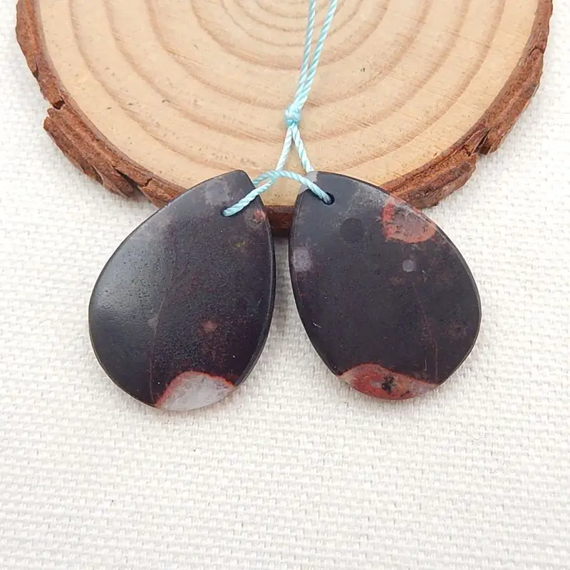 Модные природной яшмы серьги из бисера ручной работы ювелирные парные