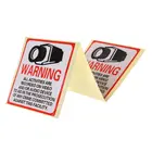 8 шт Предупреждение наклейки безопасности камеры при использовании самоклеящийся Безопасность этикетки знаки наклейка
