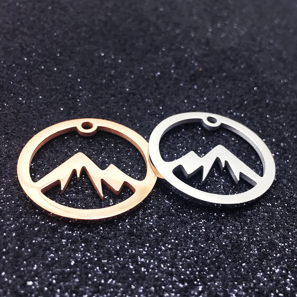 50 шт 25 мм зеркальная полировка из нержавеющей стали круглый полый горный Шарм для