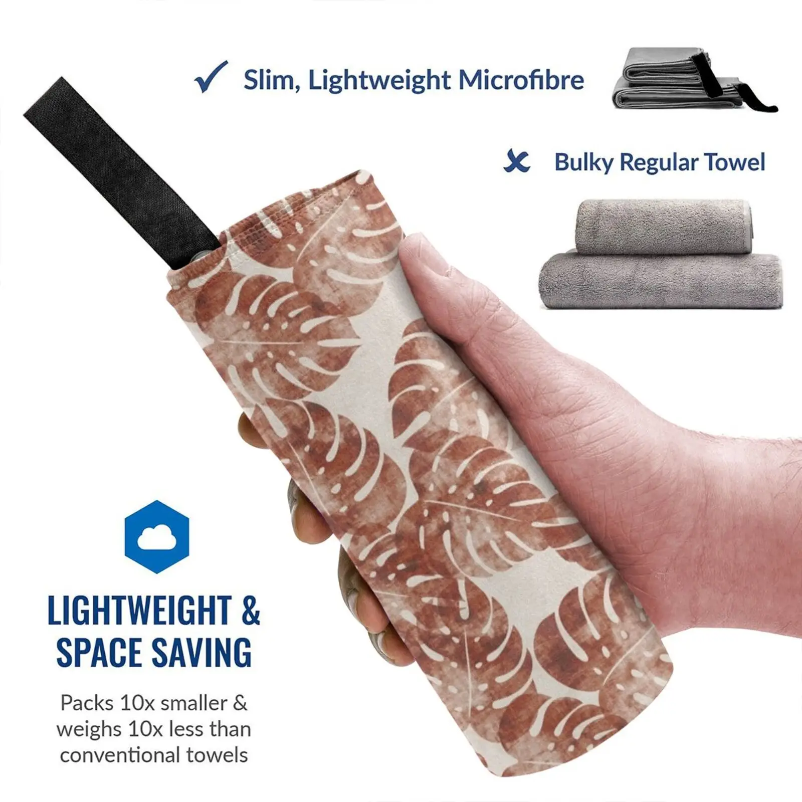 Листья монстеры-ржавчины быстросохнущее полотенце для спортзала Спортивная