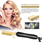 Профессиональная расческа для выпрямления волос, выпрямитель для влажного и сухого выпрямления и щипцы для завивки волос, электрическая расческа для укладки волос, 450 F