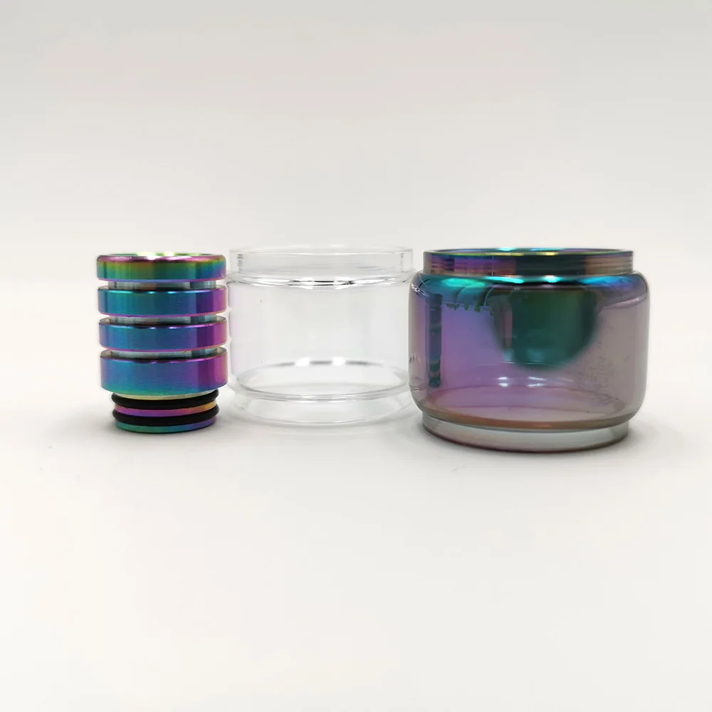 Замена 1 шт. Нержавеющая сталь длинный мундштук пирекс + 2 расширить Радуга Пузырь