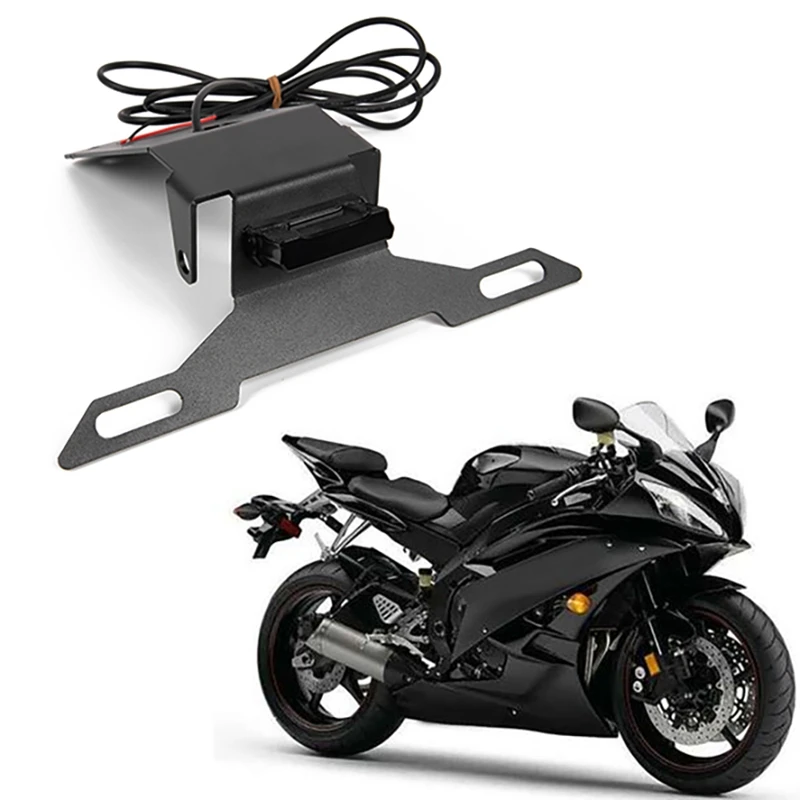 

Motorcycle Rear Fender License Plate Frame with LED Light Modified License Plate Frame for Kawasaki H2 SX 2019 -2021