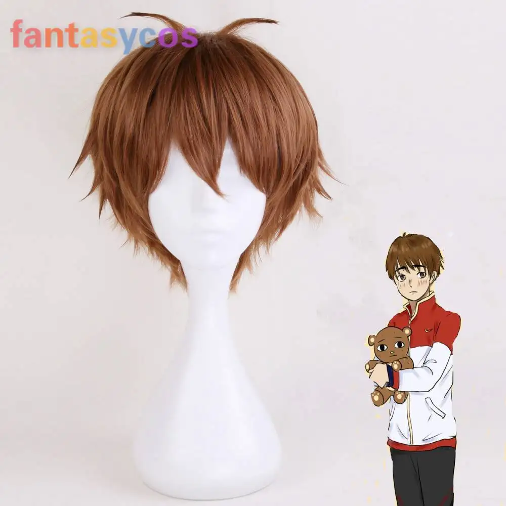 

Anime Yuri on Ice Yuri Short Brown Cosplay Wig Men Heat Resistant Synthetic Hair Wigs for Costume Party +free Wig Cap