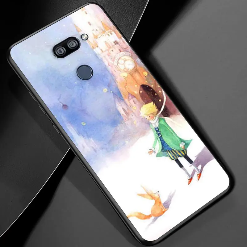 

The Little Prince with fox For LG K22 K71 K61 K51S K41S K30 K20 K50S K40S Q60 V60 V50 V40 V35 V30 G8 ThinQ Black Phone Case