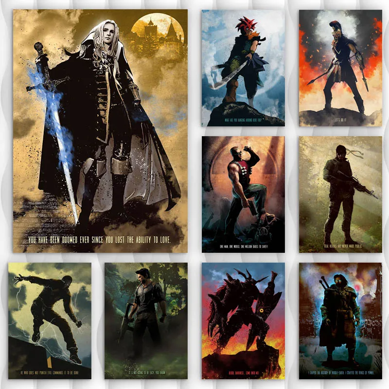 

Модный постер HD, печать на холсте в виде кошмара, ретро постер, художественная живопись для дома/комнаты, украшение для стены для любителей игр