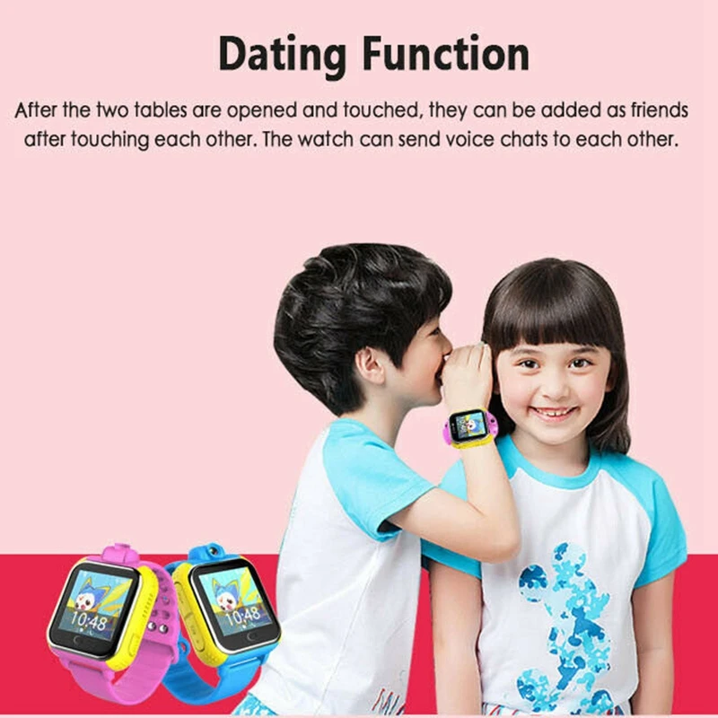 Детские Смарт-часы с сенсорным экраном 3G поворотная камера GPS защита от потери