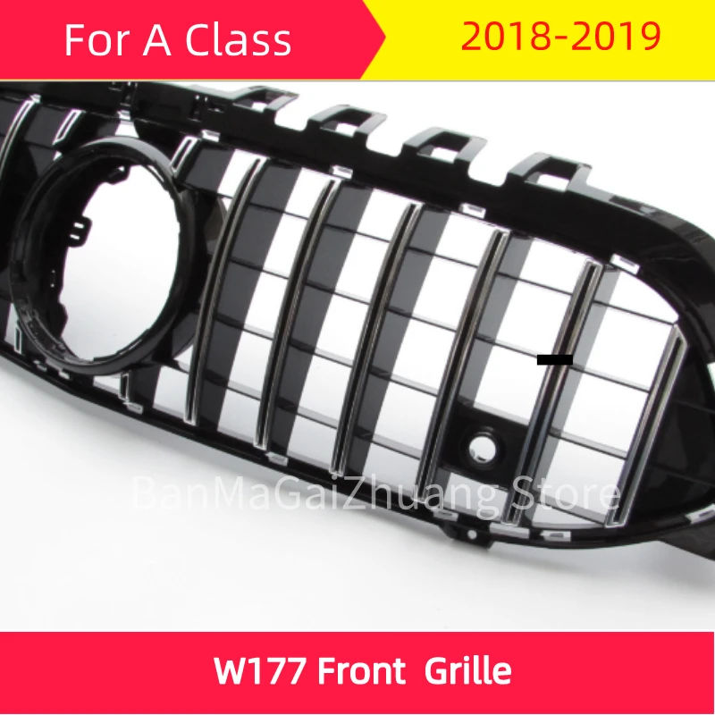 W177 New A Class GT Front Grille for mercedes 2018-2019 A180 A200 A260 A45 ABS front bumper grill | Автомобили и мотоциклы