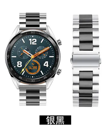 Ремень+ чехол для samsung gear S3 ремешок Galaxy watch 46mm 42 Нержавеющая сталь браслет+ Защитная крышка 20/22 мм ремешок для часов - Цвет ремешка: Silver Black 1