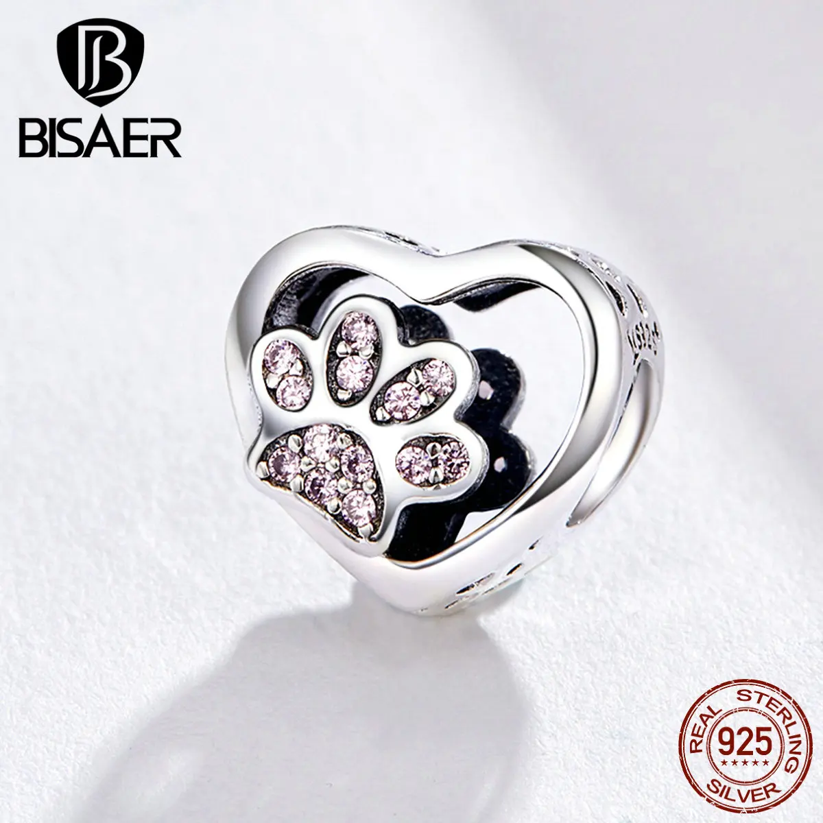 BISAER 925 Sterling Silver Charms - Heart, Star, Princess Crown, Bowknot, Dream Catcher Beads for Jewelry Making image 2