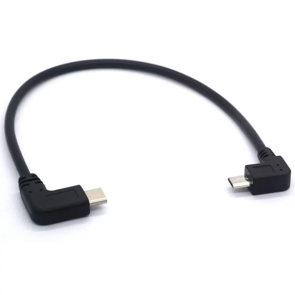 Кабель с разъемами типа C и Micro USB адаптер 90 градусов штекер-штекер Micro-b конвертер 2