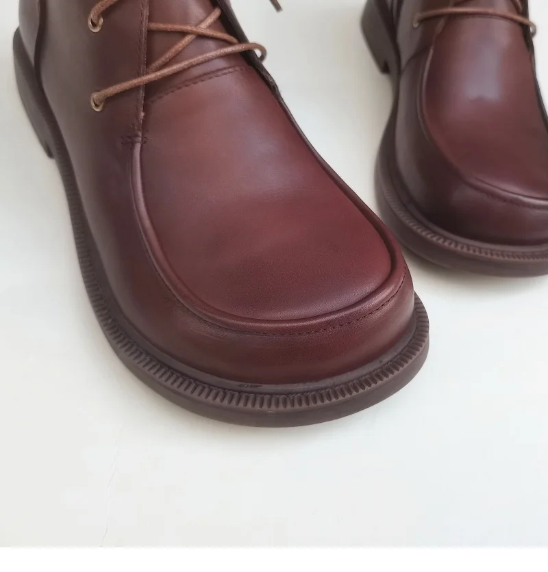 Мужские полусапожки Careaymade из натуральной кожи широкие рабочие ботинки для