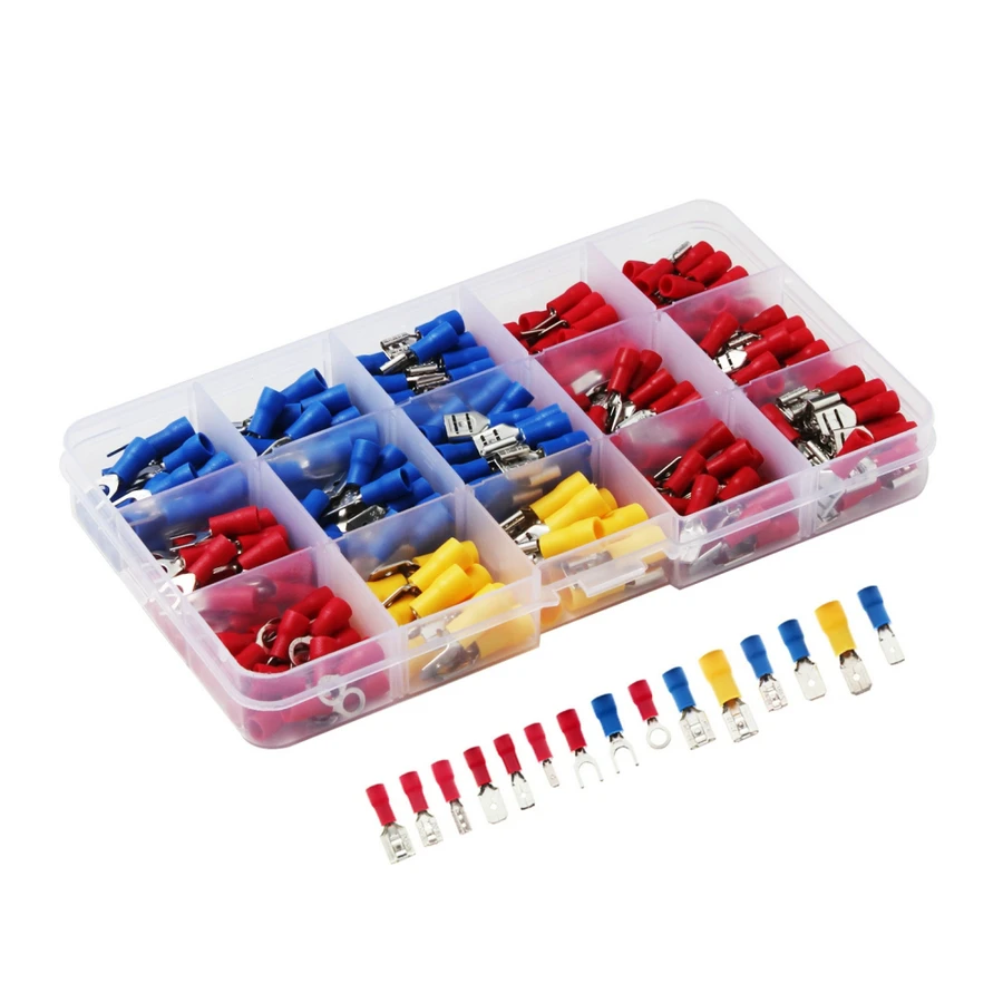 

280Pcs Insulated Cable Connector Cable Lugs Kit Wire Assorted Crimp Terminals