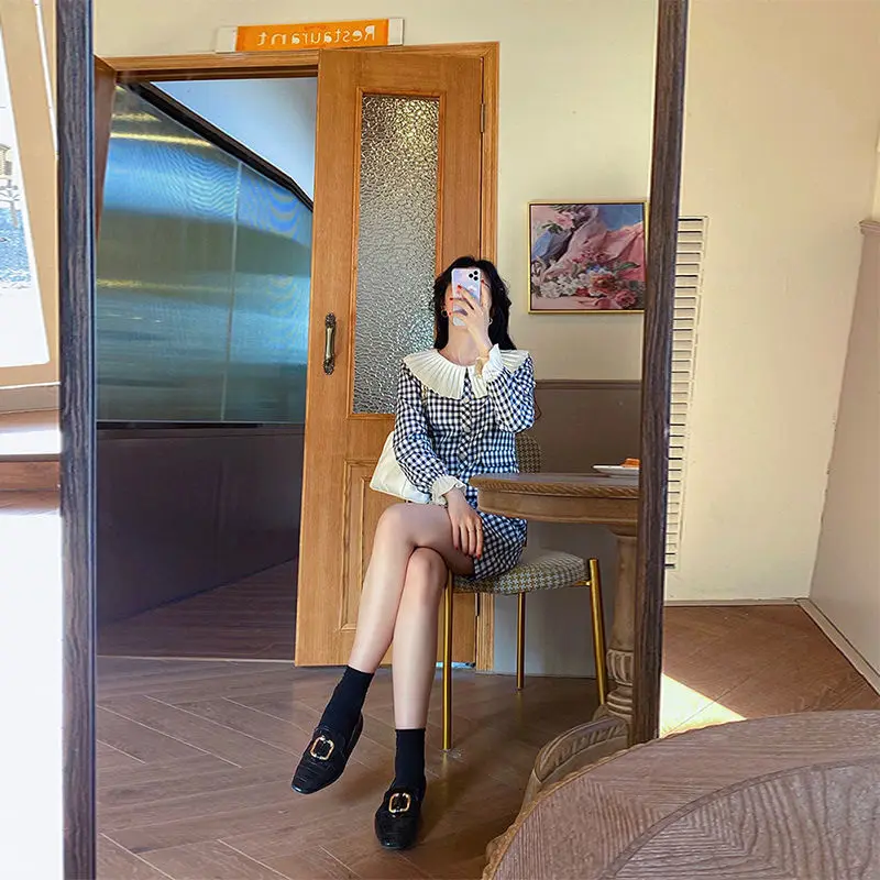 Женское платье с длинным рукавом дизайнерская нишевая юбка в стиле эпохи