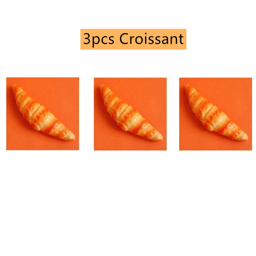 3pcs Croissant 3 шт. Новинка хлеб пицца круассан багет шариковая ручка черный цвет чернила магнитные роликовые шариковые ручки подарок для офиса и школы A6745 - Цвет: 3pcs Croissant