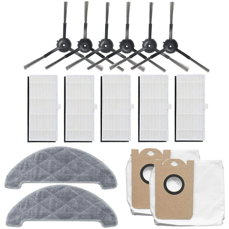 

15 Pack Dust Bags Mops Side Brushes Sets for Xiaomi Viomi S9 Robot Vacuum Cleaner Spare Parts