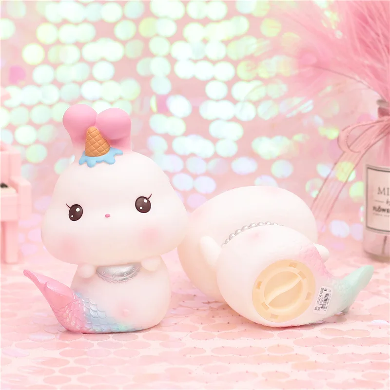 Копилка в виде русалки с градиентом милая животного для рабочего стола спальни