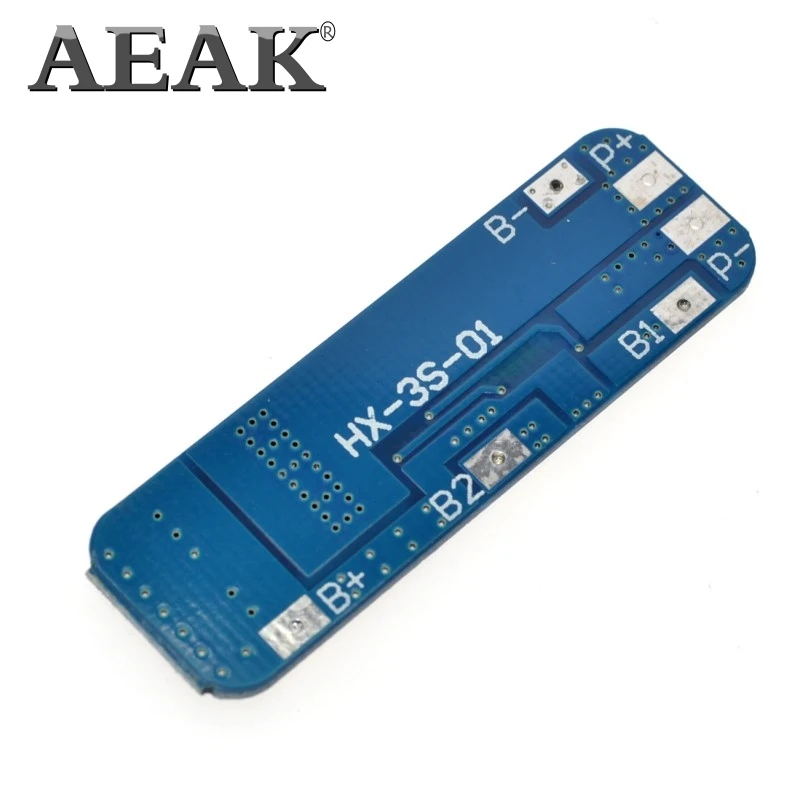 AEAK 50x21x1 мм 10 а BMS защитная плата зарядного устройства для 3 18650 литий ионных батарей
