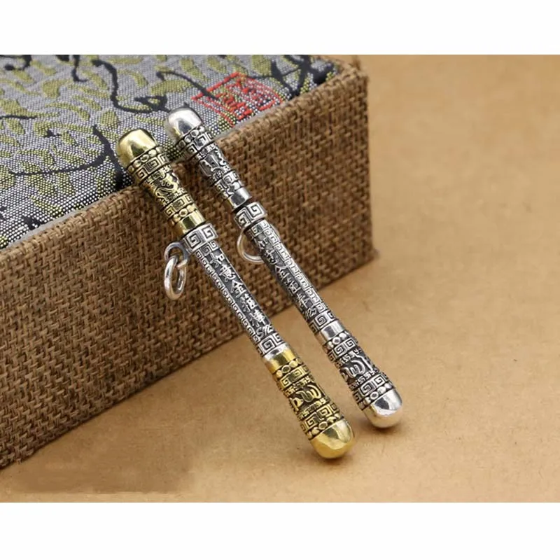 EDC 925 серебро с латунными бусинами нож подвеска уличный Паракорд DIY украшения из