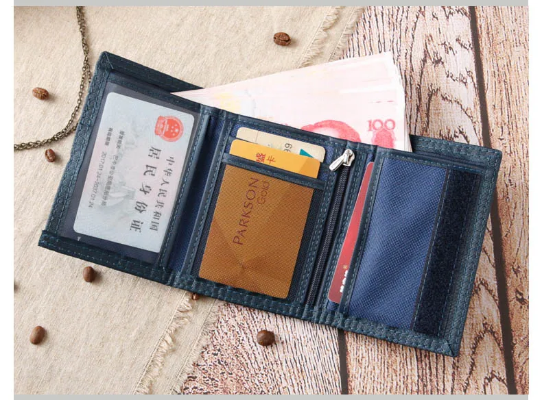 Мужские кошельки, складные мужские кошельки, водонепроницаемые, тканевые, фирменный дизайн, мужской кошелек, сумки для денег, для карт, ID держатель, кошелек, портмоне