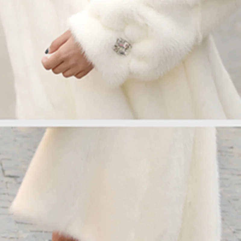 

Winter 2020 Women's New Long Mink Fur Coat High Quality Natural Twisted Fur Coat with Hooded Fashion Jacket