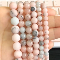 natural pink sunstone beads smooth frosted loose spacer beads for jewelry making 6810mm 15 pick size diy braceletnecklace