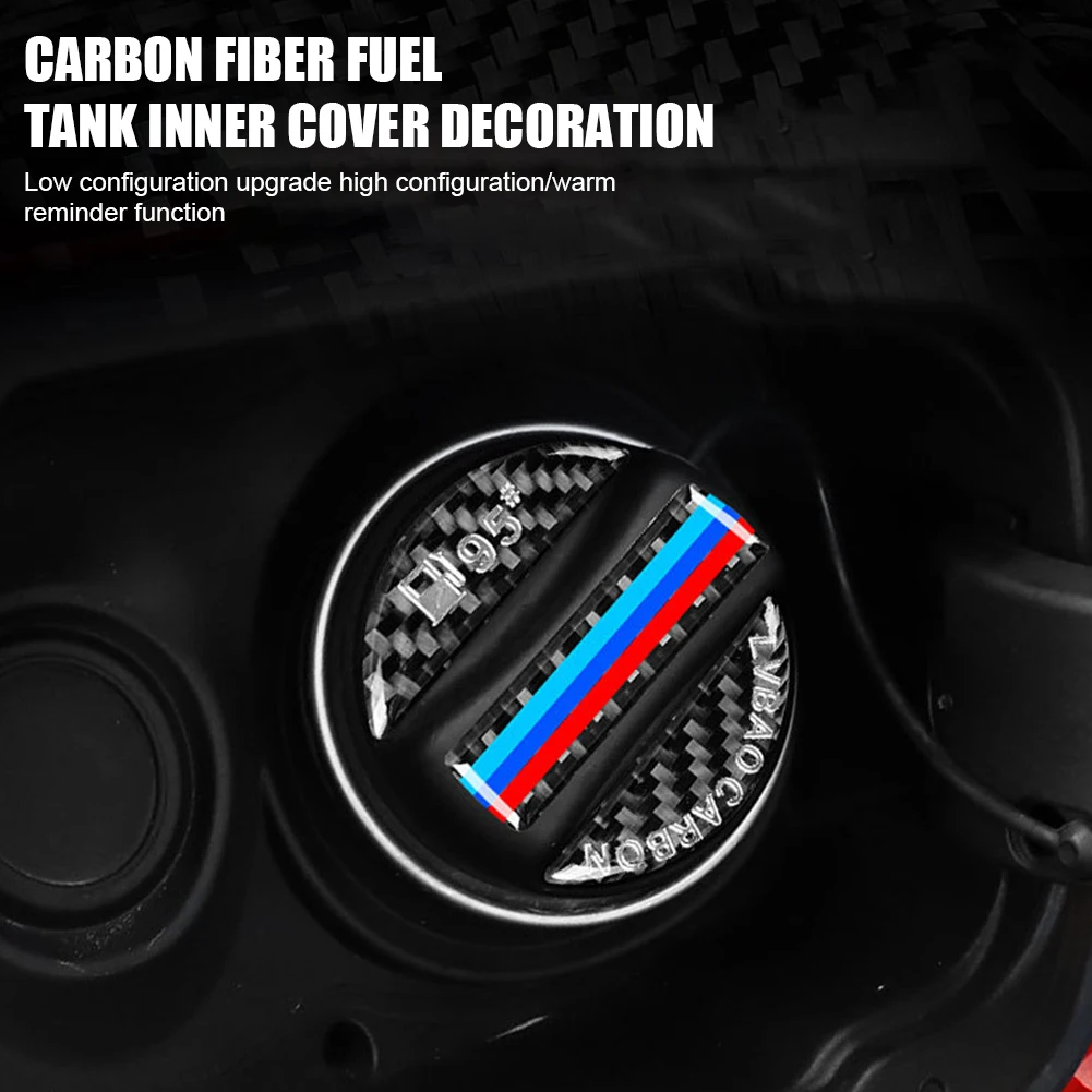 

Universal Car Carbon Fiber Fuel Tank Cap Cover Decorative Stickers With Fuel Number Gasoline Diesel Sign Auto Accessories