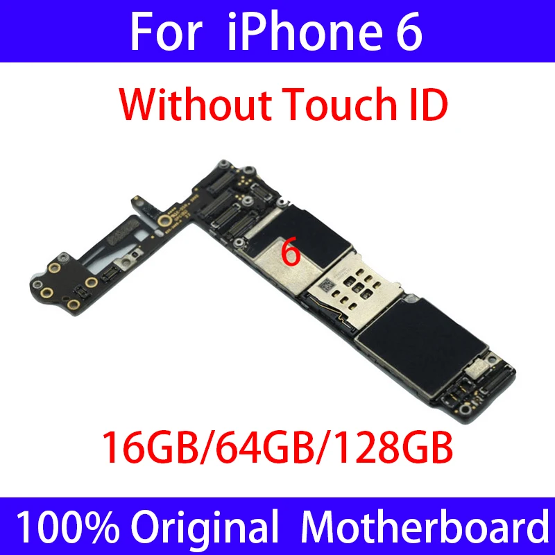 100%Original For iPhone 6 6p Factory Unlocked Motherboard iPhone6 Plus 6S logic board mainboard NO Touch ID cases | Мобильные