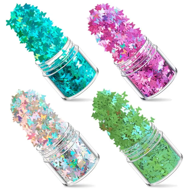 

12 Colors Mixed Holographic Chunky Glitter Face Body Eye Hair Nail Resin Sequins