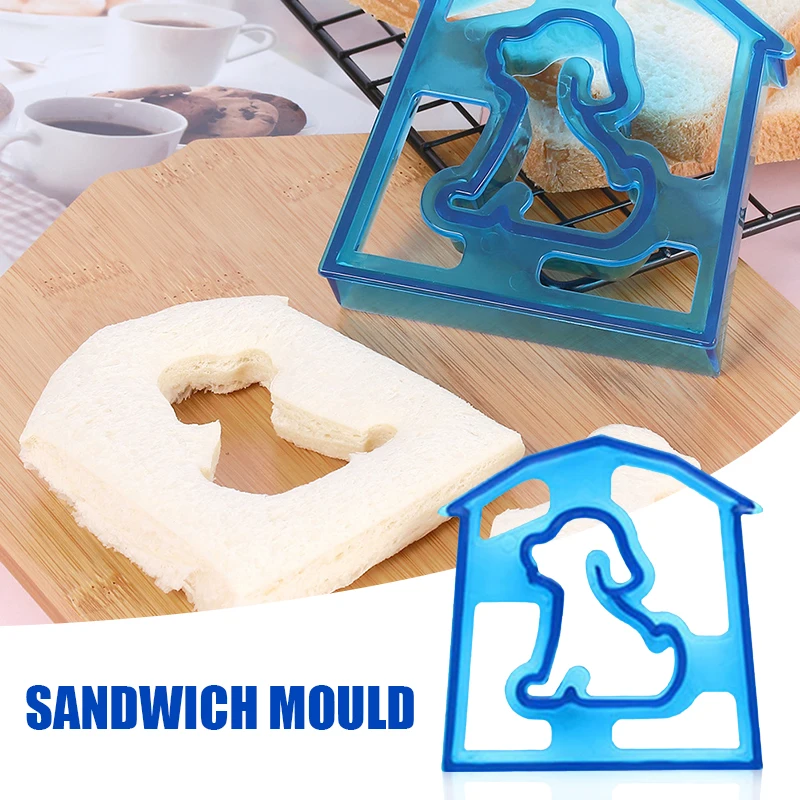 

Kids 1pcs Food Grade Plastic DIY Sandwiches Cutter Mould Food Cutting Die Bread Biscuits Mold Gift Creative Home Caking Tools