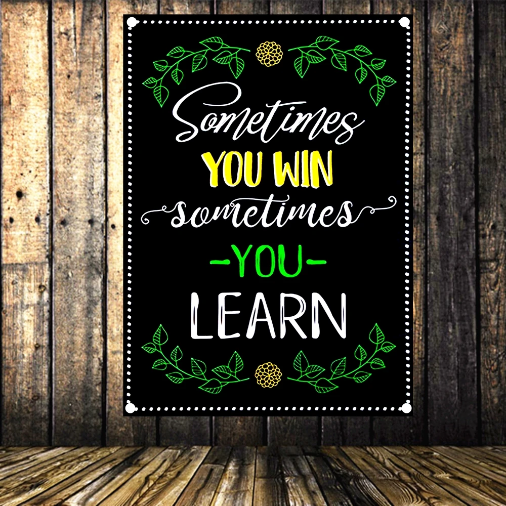 

Thoughts Motivational Classroom Poster Modern Canvas Prints Wall Art Paintings Ready to Hang for Office Living Room Home Decor F