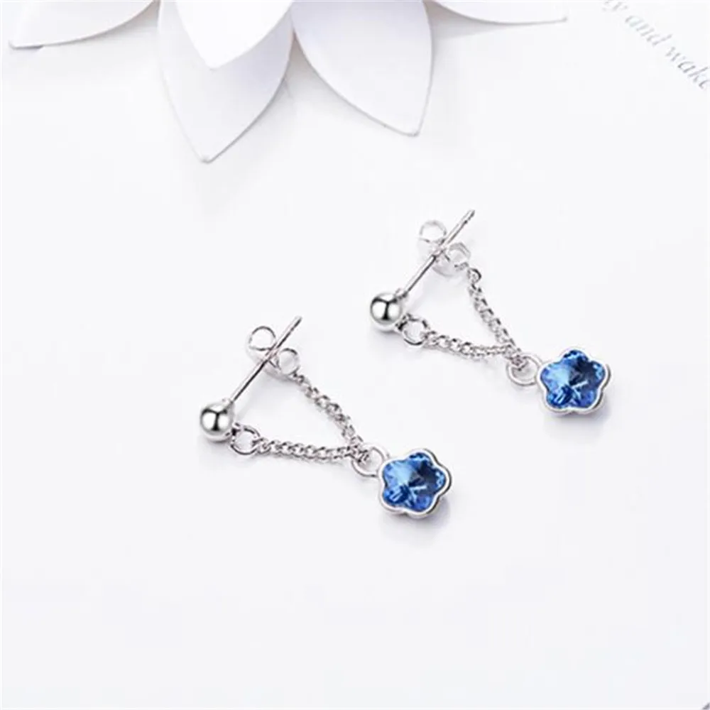 Женские серьги капли SHDEDE с цветком украшенные кристаллами Swarovski корейские