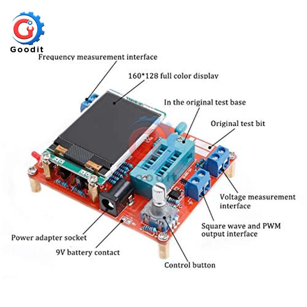 DIY Kit LCD ESR GM328 тестер транзисторов Диодная емкость измеритель напряжения Частота