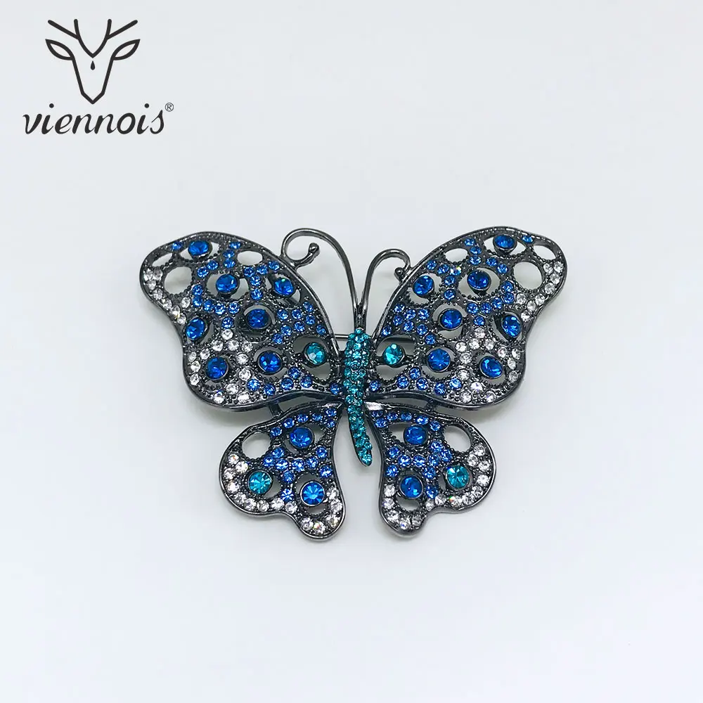 T105192B-001 Viennois Бабочка Брошь с золотой Заколкой цвет красивые модные украшения для женщин - Окраска металла: T105192B-001