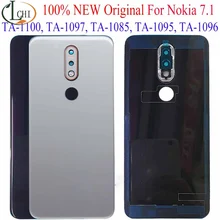 Original For Nokia 7.1 battery cover Door For Nokia 7.1 Back Battery Cover with Camera Lens Replacement Parts TA-1100 TA-1096