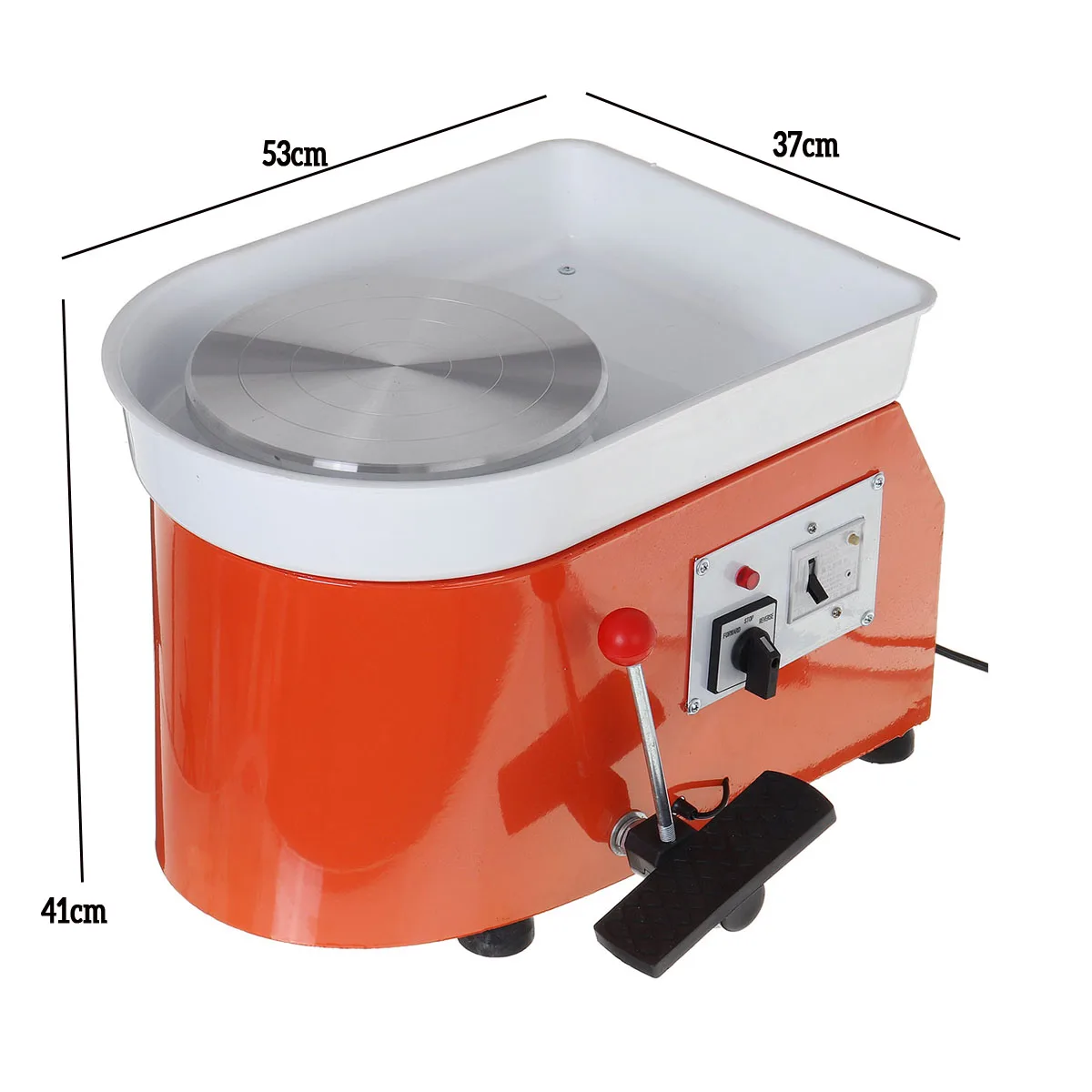Meigar-Rueda de cer&aacute;mica el&eacute;ctrica para trabajar la arcilla, rueda de cer&aacute;mica de 600W, 220V, 25CM, herramientas de bricolaje para estudiantes-4