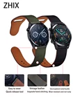 Ремешок ZHIX кожаный для мужских и женских часов, металлический браслет с обратной пряжкой 22 мм для huawei watch gt2 gt3 watch 3 wathc3pro
