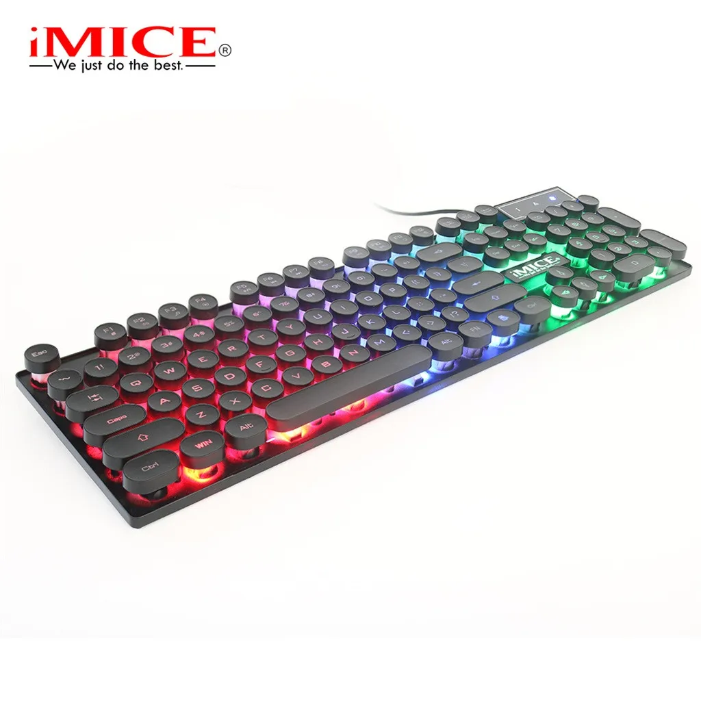 Игровая Проводная клавиатура iMice с подсветкой геймерская RGB для ПК ноутбука