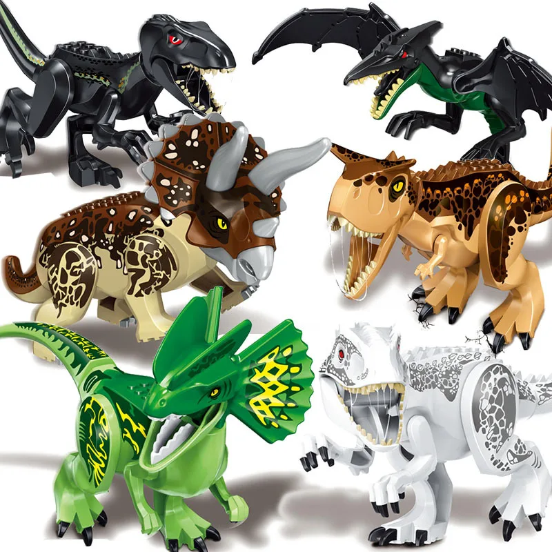Брутальный Raptor Jurassic Building Legoinglys блоки мир 2 Мини фигурки динозавров кирпичи
