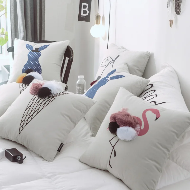 Уникальные наволочки Mmunique с помпоном наволочка фламинго домашний декор для