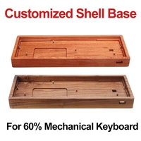 gh60 solid wooden case shell base pcb plate for 60 mini mechanical gaming keyboard compatible poker faceu 60